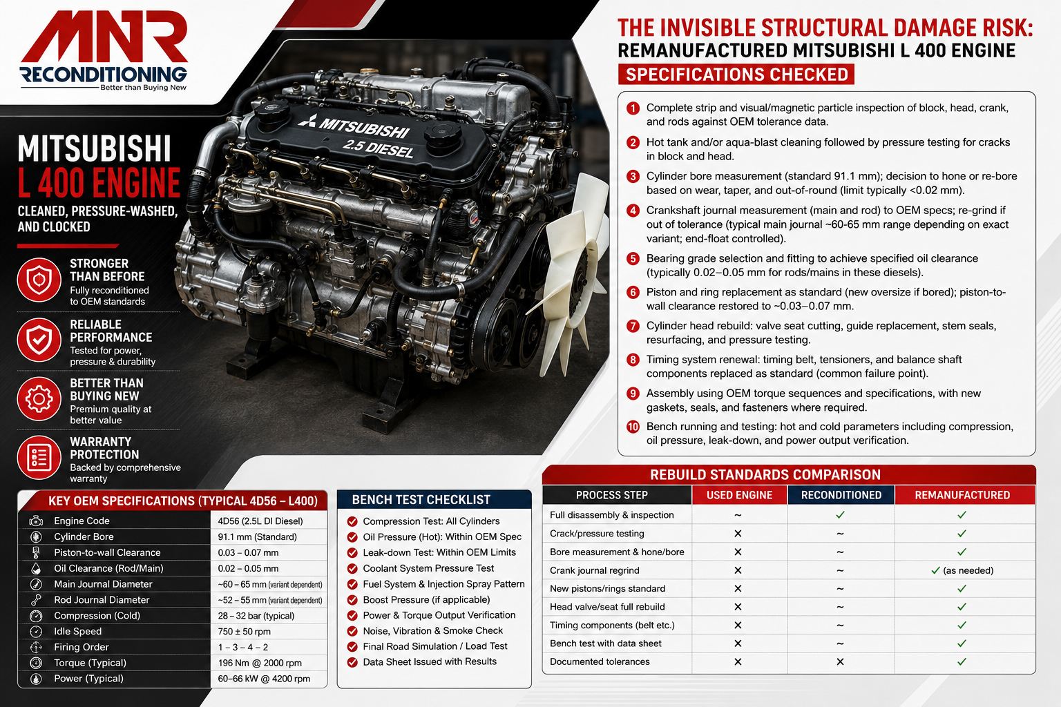 Remanufactured-Mitsubishi-L-400-Engine